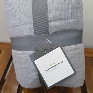 Threshold EURO Sham Gray Quilted Pillow Cover Size 26in x 26in. NEW